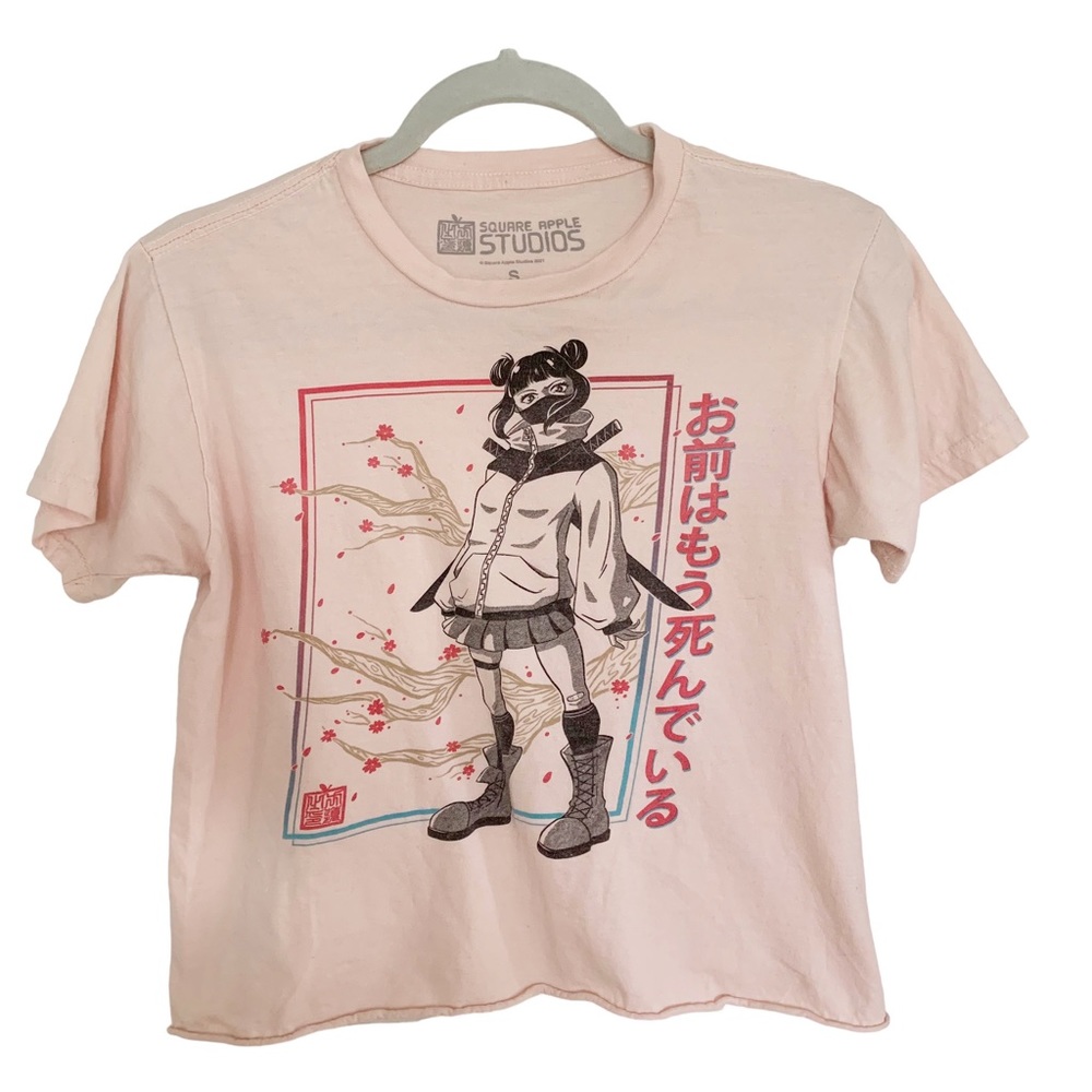 Hot Topic Square Apple Studios Pink Ninja Misa Anime Tee